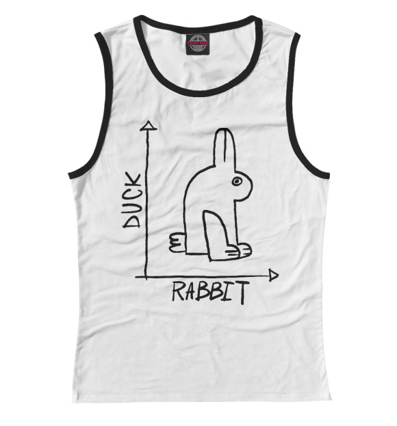 Майка для девочки с притом Оптическая Иллюзия цвета Белый Майка для девочки с изображением Оптическая Иллюзия цвета Белый