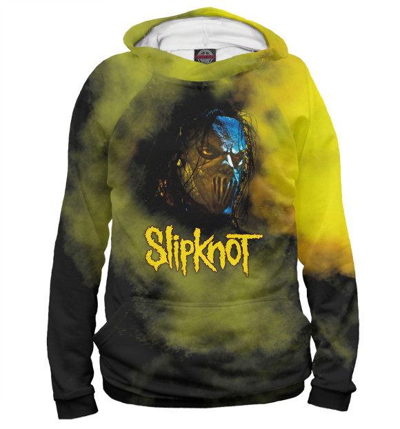 Женское худи с изображением Slipknot цвета Белый