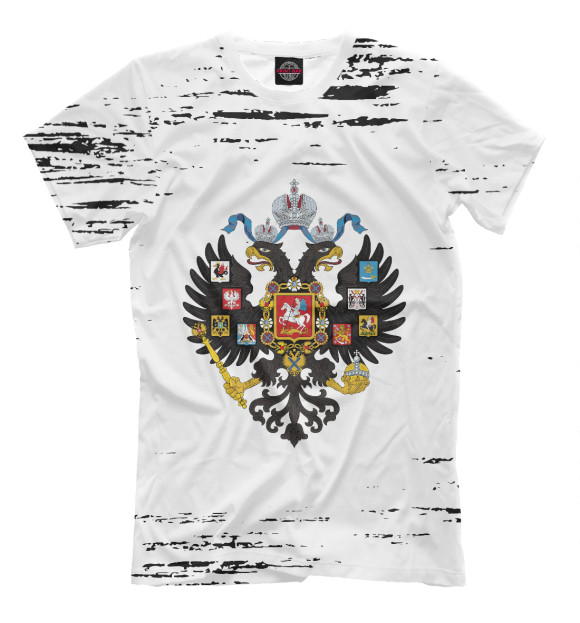 Мужская футболка с изображением Российская Империя цвета Белый