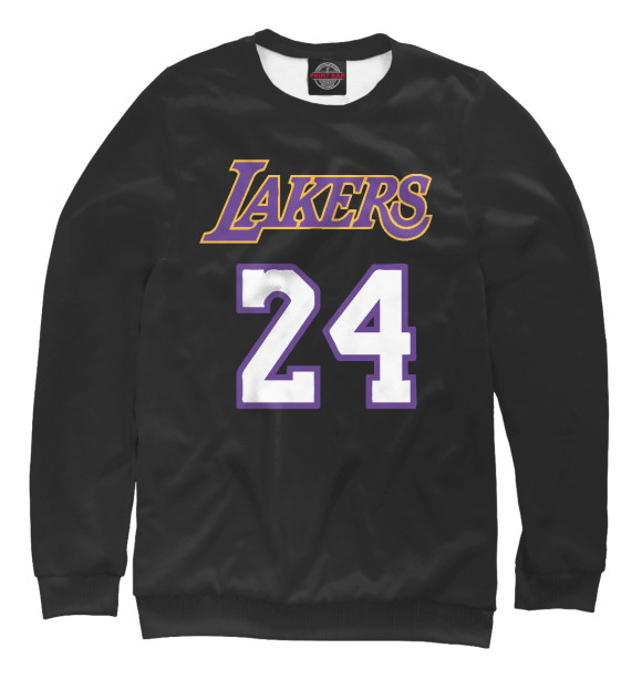 Мужской свитшот с изображением Lakers 24 цвета Белый