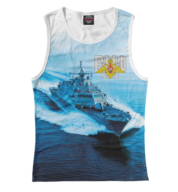 Майка для девочки с изображением Военно Морской Флот цвета Белый