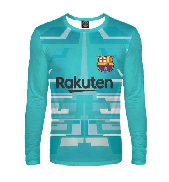 Мужской лонгслив с изображением Barcelona Ter Stegen форма цвета Белый