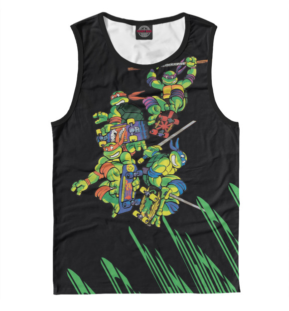 Майка для мальчика с изображением Черепашки-ниндзя цвета Белый