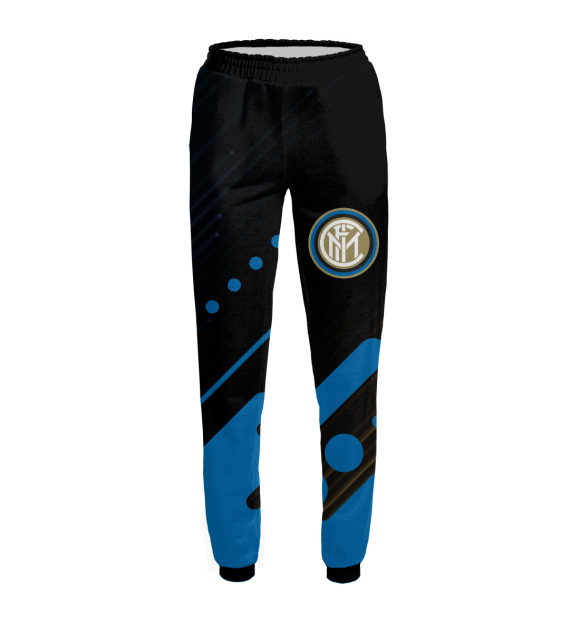 Женские спортивные штаны с изображением Inter / Интер цвета Белый