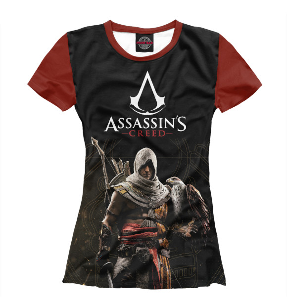 Женская футболка с изображением Assassin's creed цвета Белый
