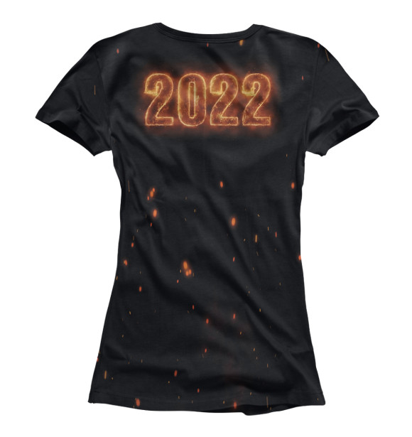 Женская футболка с изображением 2022 цвета Белый
