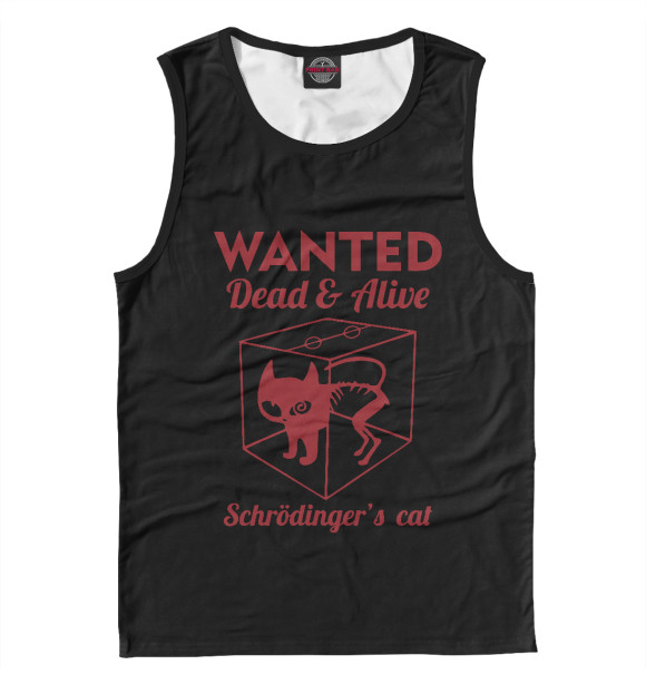 Майка для мальчика с изображением Wanted Cat цвета Белый