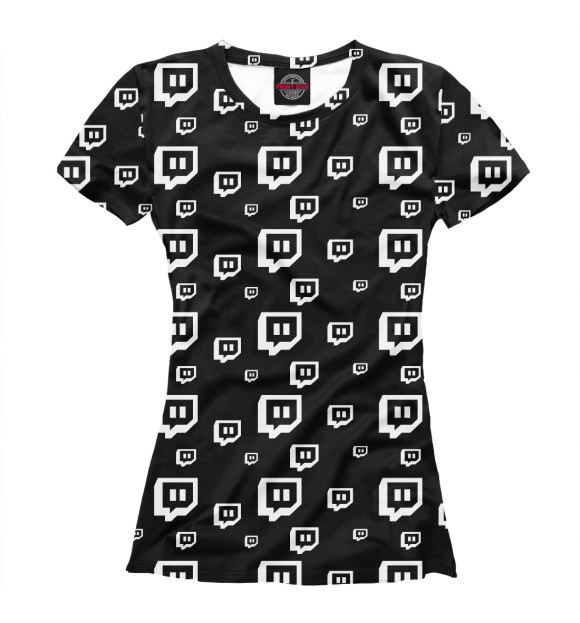 Женская футболка с изображением Twitch цвета Белый