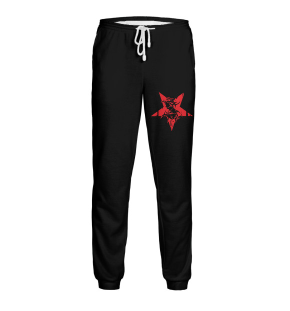 Мужские спортивные штаны с изображением Sepultura: star цвета Белый