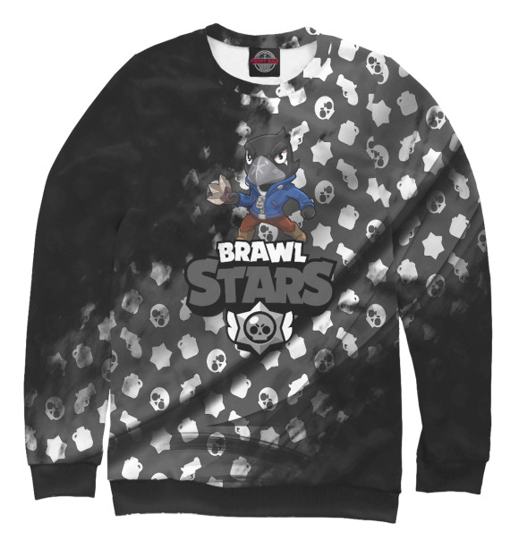 Свитшот для девочек с изображением Brawl Stars CROW цвета Белый