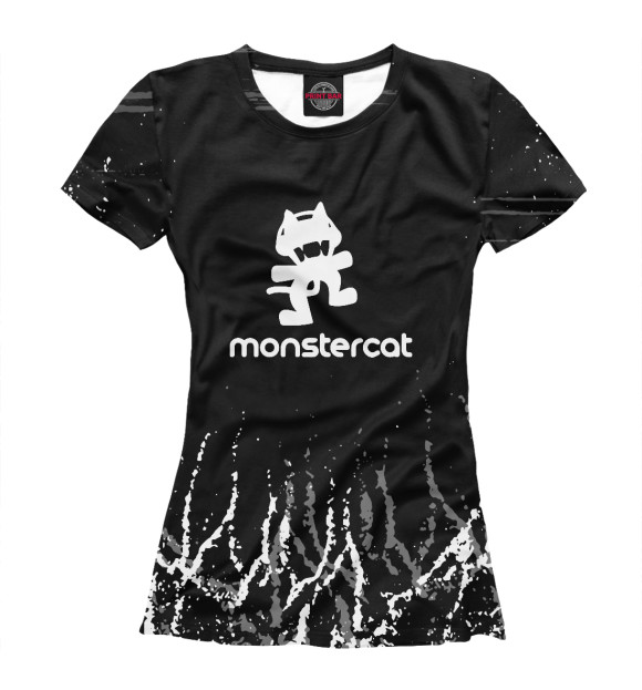 Женская футболка с изображением Monstercat цвета Белый