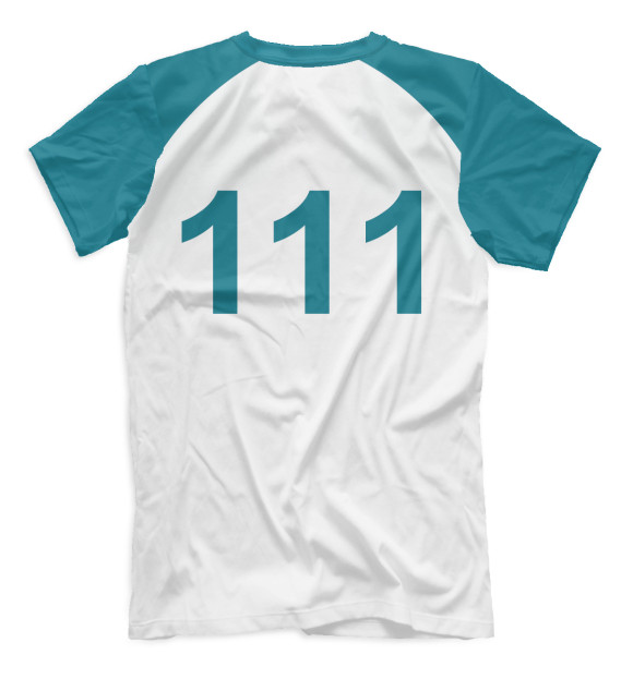 Мужская футболка с изображением 111 цвета Белый