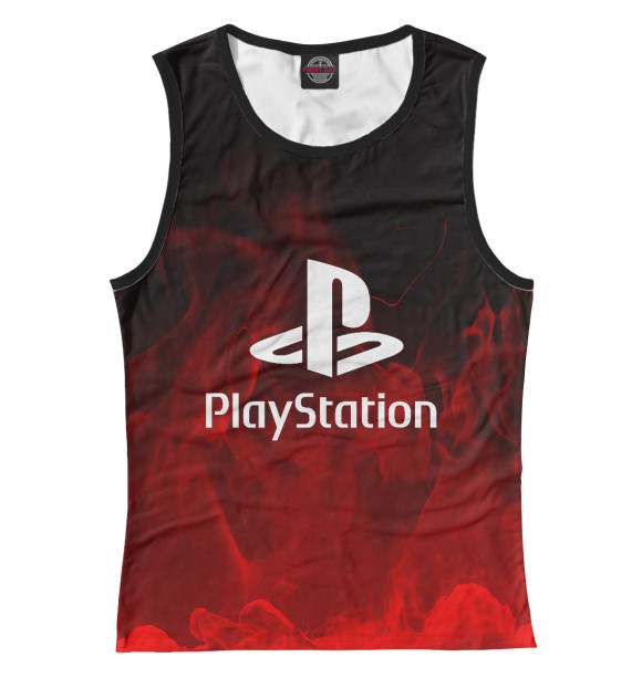 Майка для девочки с изображением Playstation | Плейстейшн цвета Белый