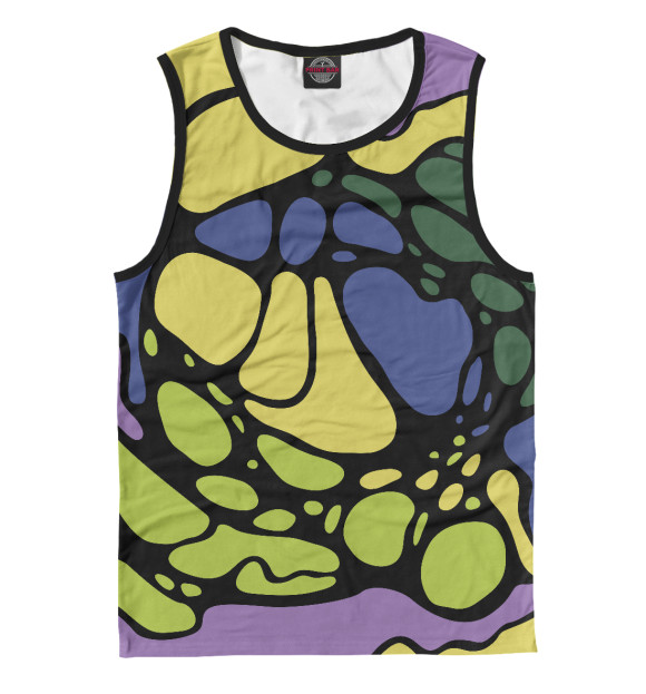 Мужская майка с изображением Крылья бабочки цвета Белый