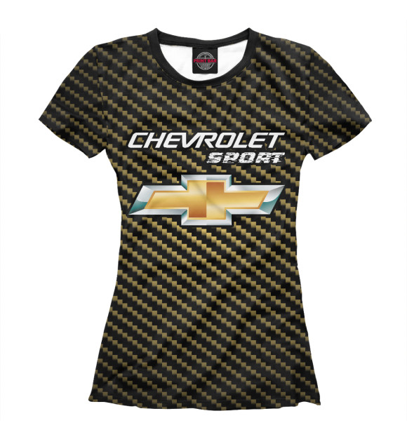 Женская футболка с изображением Chevrolet | Sport цвета Белый