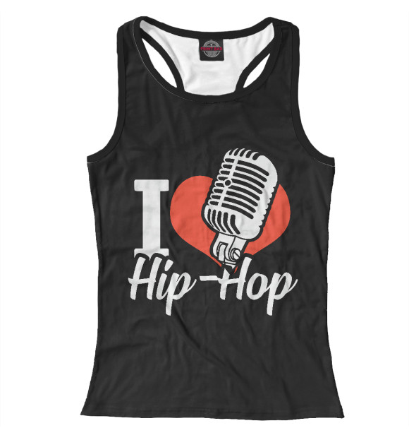 Женская майка-борцовка с изображением Love Hip Hop цвета Белый