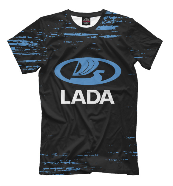 Мужская футболка с изображением Лада / Lada цвета Белый