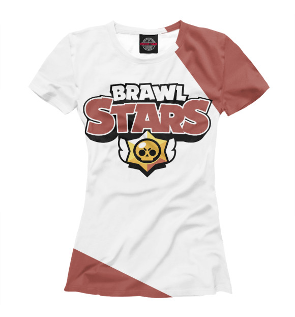Женская футболка с изображением Brawl Stars цвета Белый