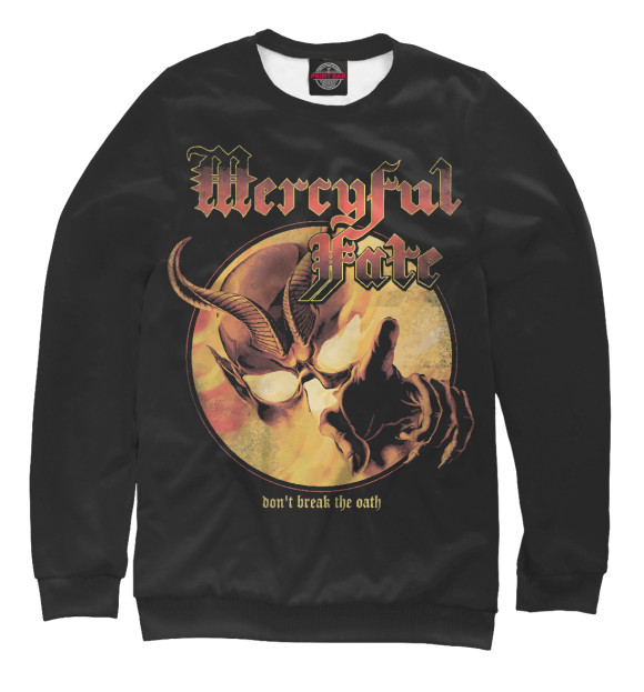 Мужской свитшот с изображением Mercyful Fate цвета Белый