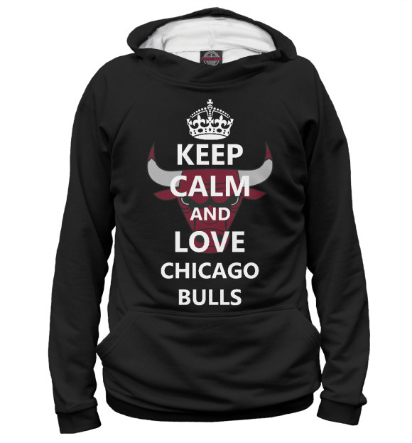 Мужское худи с изображением Chicago Bulls цвета Белый
