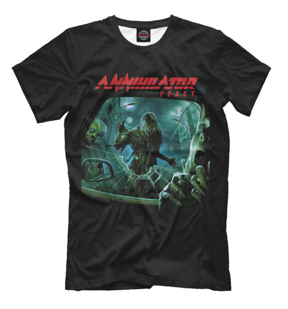 Футболка для мальчиков с изображением Annihilator цвета Белый
