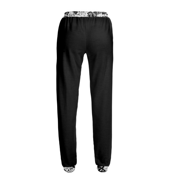 Женские спортивные штаны с притом Hard core punk цвета Белый Женские спортивные штаны с изображением Hard core punk цвета Белый