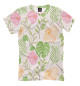 Мужская футболка Pink flowers (pattern)