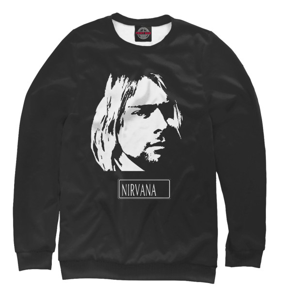 Свитшот для девочек с изображением Nirvana цвета Белый