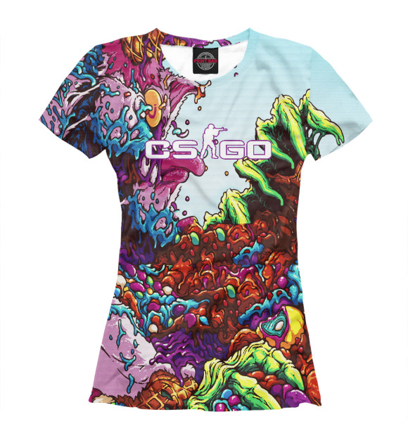 Женская футболка с изображением Hyper Beast цвета Белый