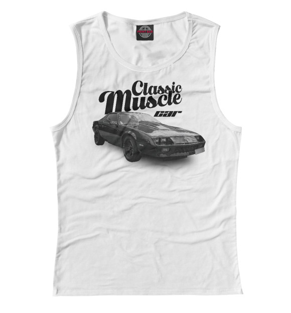 Майка для девочки с изображением Classic muscle car цвета Белый