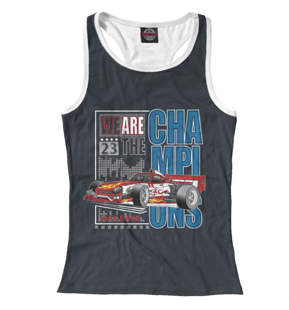 Женская майка-борцовка с изображением Max Race цвета Белый