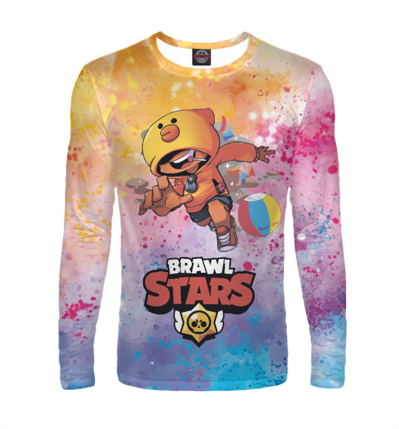 Мужской лонгслив с изображением Brawl Stars цвета Белый