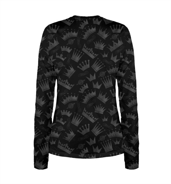 Женский лонгслив с изображением Его величество Алексей цвета Белый