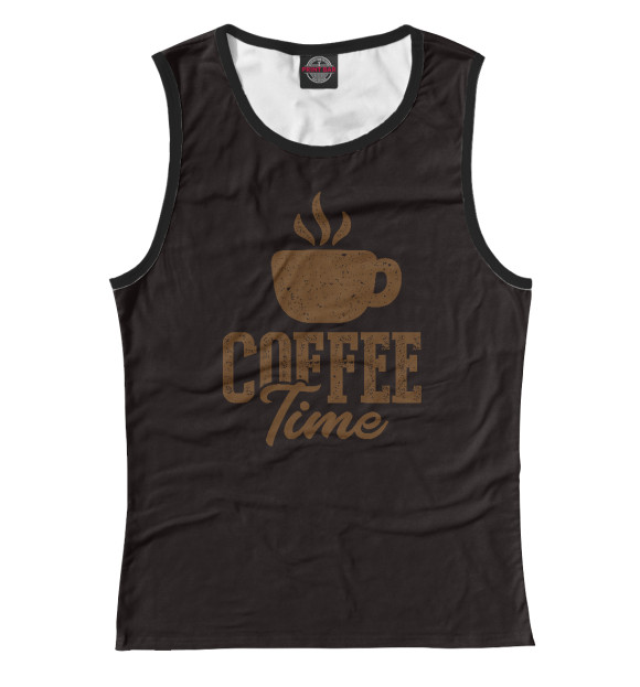Майка для девочки с изображением Coffee Time цвета Белый