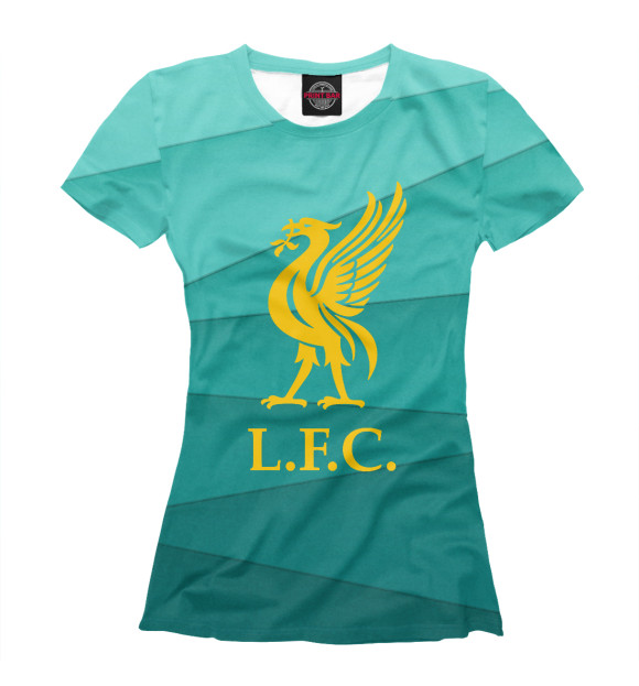 Женская футболка с изображением Liverpool | Ливерпуль цвета Белый