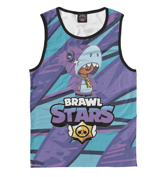 Мужская майка с изображением Brawl Stars цвета Белый
