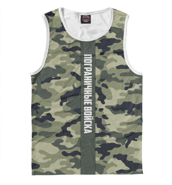 Мужская майка с изображением Пограничные Войска цвета Белый