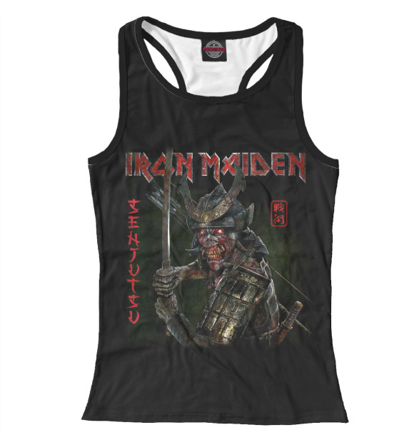 Женская майка-борцовка с изображением Iron Maiden цвета Белый