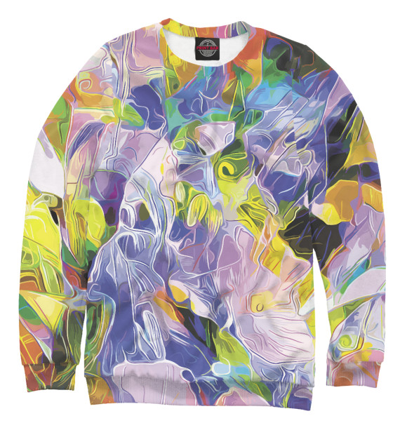 Женский свитшот с изображением Floral pattern цвета Белый