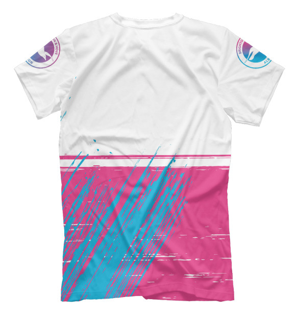 Мужская футболка с изображением Brighton Neon Gradient (цвета) цвета Белый
