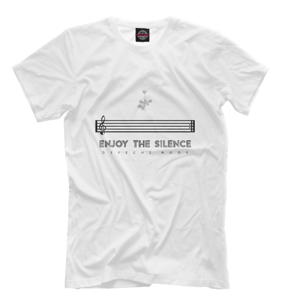 Футболка для мальчиков с изображением Enjoy the silence цвета Белый