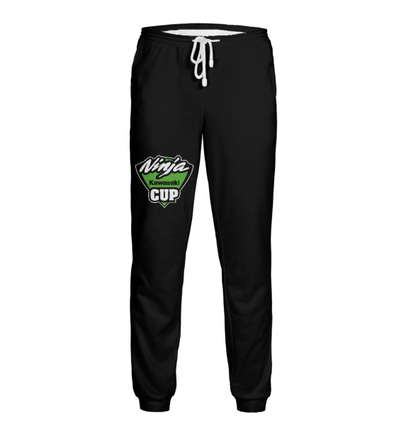 Мужские спортивные штаны с изображением Kawasaki ninja cup цвета Белый