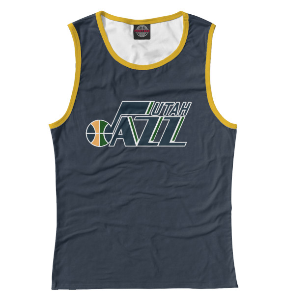 Женская майка с изображением Utah Jazz цвета Белый