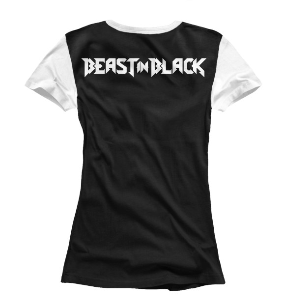 Женская футболка с изображением Beast in black цвета Белый