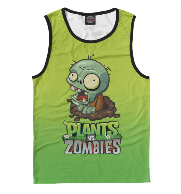 Майка для мальчика с изображением Plants vs. Zombies цвета Белый