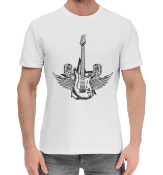 Хлопковая футболка для мальчиков Гитара с крыльями