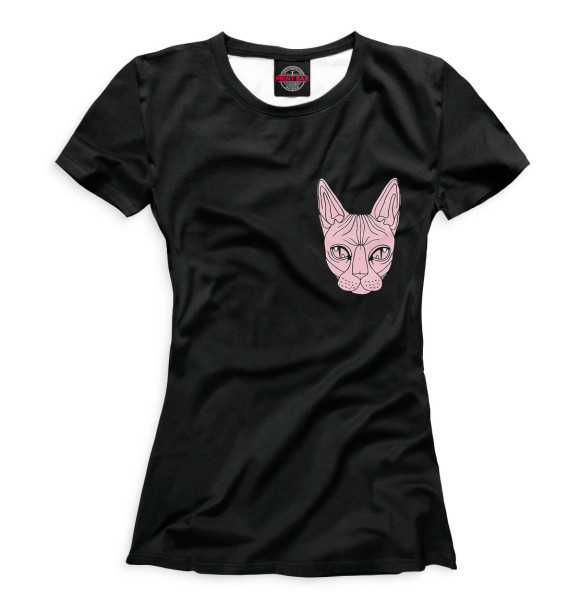 Женская футболка с изображением Кис-Кис цвета Белый