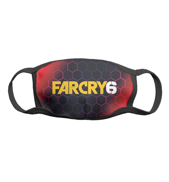 Маска тканевая с изображением Far Cry 6 / Фар Край 6 цвета Белый