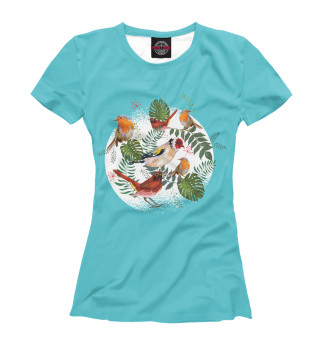 Женская футболка Птицы в тропиках