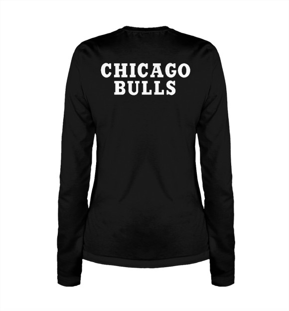 Женский лонгслив с изображением Chicago Bulls цвета Белый